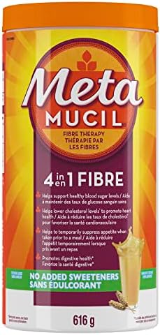 Metamucil Smooth Texture Fibre, Unflavoured - Sugar Free, 660g,Powder,14256 units