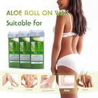 Roll On Soft Wax Refill Kit - 3 Pack Aloe Roller for Painless Hair Removal, Depilatory Cartridges for Body, Legs, Back, Armpits, Bikini Line, Women's Sensitive Skin