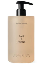 Salt & Stone Body Wash for Women & Men, Saffron & Cedar 15.2 fl oz