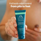 Oars + Alps Whole Body Deodorant Cream For Men - Multi-Action Odor Defense - Aluminum Free, Baking Soda Free, Anti-Chafe - 2.5 Ounce Tube - Eucalyptus Spearmint
