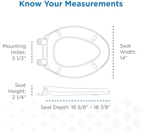Gerber Elongated Toilet Seat with Cover, Soft Close, No Slam, Quick & Easy Install, Heavy-Duty Plastic, Adjustable Fit for Standard Elongated Toilets, Durable & Fade-Resistant, White G0099213
