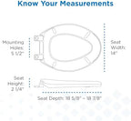 Gerber Elongated Toilet Seat with Cover, Soft Close, No Slam, Quick & Easy Install, Heavy-Duty Plastic, Adjustable Fit for Standard Elongated Toilets, Durable & Fade-Resistant, White G0099213