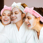 Semato Bachelorette Party Favor Set Bride Spa Headband 1 Pack Bride White Headband and 6 Pcs Bridesmaid Pink Headband Skincare Headbands for Women Cute Bow Head Bands Party Supplies