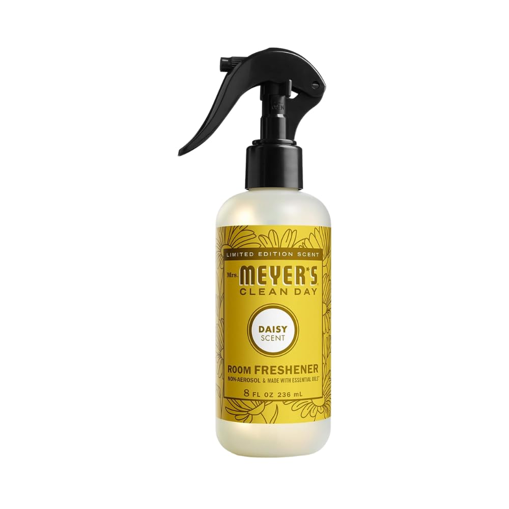 Mrs. MEYER'S Variety, 1 Room Freshener, 8 OZ, 1 Liquid Dish Soap, 16 OZ, 1 Liquid Hand Soap,12.5 OZ, 1 Multi-Surface Cleaner 16 OZ, 1 CT (Daisy)