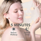 DERMAL 12 Combo Pack Collagen Essence Korean Face Mask, Hydrating & Soothing, Unisex Skin Treatment Mask