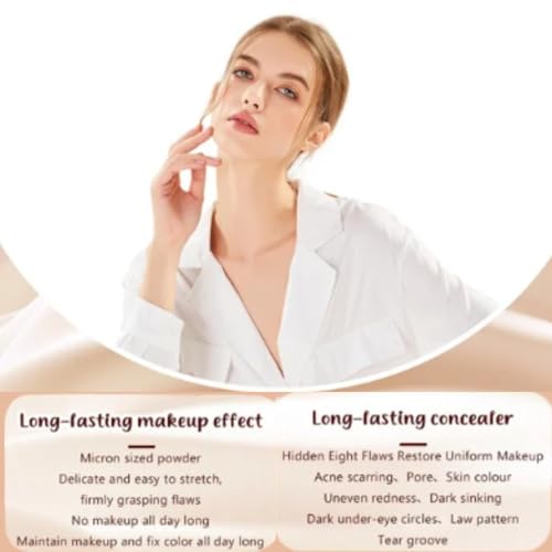Colored Clay CC Undereye Corrector, Color Corrector for Dark Circles with Brush, Conceal & Brighten Dark Circles, Under Eye Hydrating Concealer (Natural, 1)