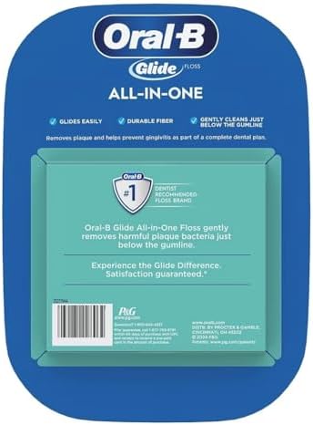 Oral-B Glide Mint All-in-One Dental Floss, 48 Yards Each (Pack of 6)
