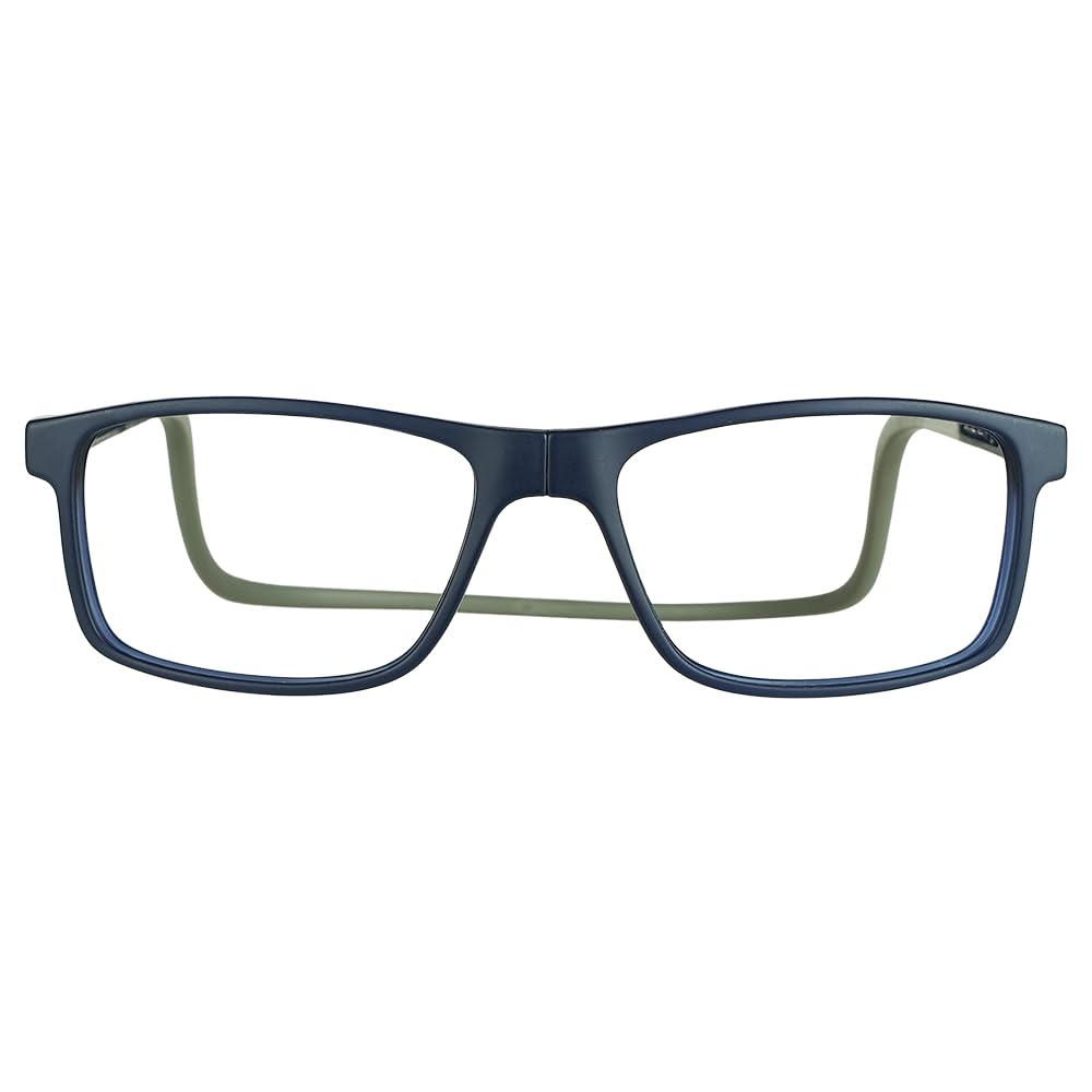Clic Magnetic Reading Glasses for Men or Women, Soft Foldable Band, Computer Readers, Barat (M-XL, Matte Blue, 2.50 Magnification)