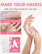 DERMAL Moistfull Silky Foot Socks & Hand Gloves Mask Combo 6 Pack - for Dry Feet and Hands - Home Spa Treatment - Dermatologist Tested, Cruelty Free, Korean Beauty