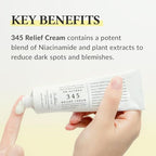 Dr.Althea 345 Relief Cream | Daily Face Moisturizer | Blemish Relief Care | Soothing Recovery & Moisture with Niacinamide, Panthenol | Korean Vegan Skin Care for All Skin Types | 1.7 Fl Oz (Pack of 2)