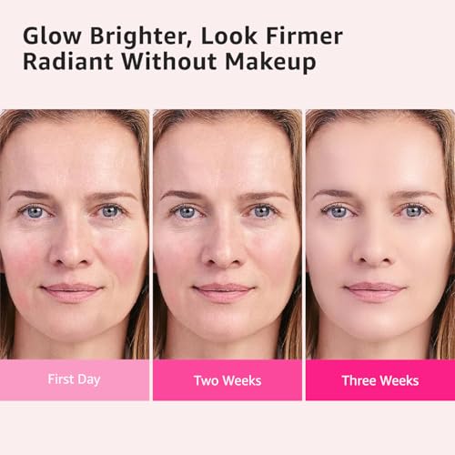Red Light Therapy Mask for Face and Neck, 7 Colors Silicone Led Face Mask Light Therapy at Home Rechargeable & Ergonomic Design for True Anti-Aging Skincare at Home and Travel(Pink)