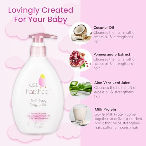 Soft Baby Body Lotion Multi-Pack - Lightweight, Soothing Moisturizer, Cozy Yummy Fragrance, Made with Essential Oils, No Yucky Stuff & Harsh Ingredients, 10.1 fl oz (6 Pack)