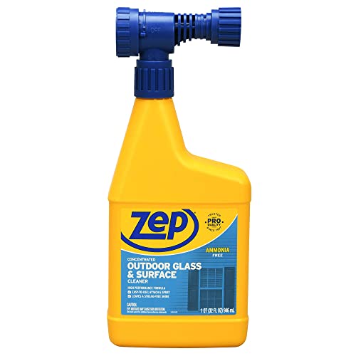 Zep Hose-End Outdoor Cleaner - U49910 - Great for Outdoor Glass and Surfaces - 32 Ounces (Pack of 2)