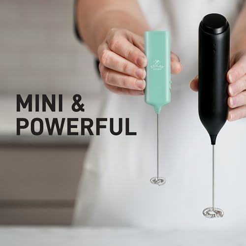 Powerful Milk Frother Wand - Mini & Mighty Handheld Drink Mixer - Portable Coffee Frother For Latte, Cappuccino, Matcha, Hot Chocolate, Creamer - Mint