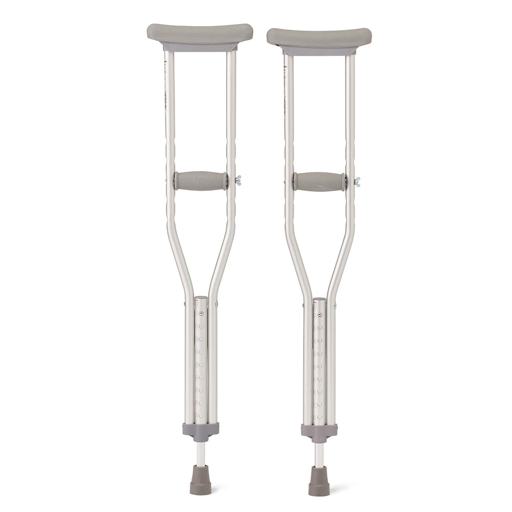 Medline Youth Aluminum Guardian Crutches for Kids, Adults & Seniors 4’6”–5’2”Tall, Walking Aid for Reliable Balance, Comfortably Holds Up to 300 lbs.