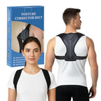 Posture Corrector for Women & Men, Adjustable Upper Back Brace with Anti-Chafing Pads for Neck/Shoulder/Back Pain Relief, Breathable Invisible Posture Brace for Office, Driving, Fitness. (Black, Large)