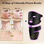 Red Light Therapy for Face and Neck, Infrared LED Mask Light Therapy 4 Light Waves with 850nm Near Infrared, Portable Rechargeable Red Light Therapy Mask Skincare Device for Facial Rejuvenation