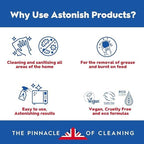 Astonish Apple Burst Household Cleaner - Shower Curtain, Shower Door, Bathroom Tiles - Hard Water Stains, Rust & Calcium Bathroom Cleaner - No Scrub, Cruelty Free Cleaning Supplies, 750ml Spray Bottle
