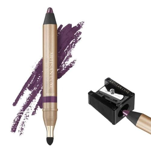 Artisan L'uxe Beauty Velvet Jumbo Eyeliner Pencil - Smokey Eyes in 3 Minutes - Water-Proof, Smudge-Proof, Long-Lasting - Age-Defying Essential Oils - Entice (Shade: Violet)