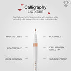 stila Calligraphy Lip Stain Long-Lasting Tint, Moisturizing, Transfer-Proof, Lightweight, Sheer Buildable Color, Fades to a Natural Wash of Colors