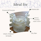 Purely Tallow Cream- Pasture-fed Beef Tallow- Mositurizer/Body Butter- Herbal Infused with Lavender & Chamomile (Unscented) - Dry Skin, Eczema, Psorasis, Infant-Safe -Organic (2 oz)