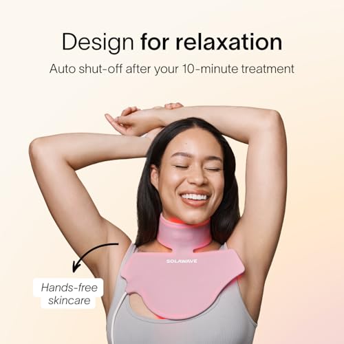 Solawave Neck & Chest LED Light Therapy Mask | FDA Cleared Red and Infrared Light Therapy for Body | Decolletage Mask for Neck Decollete Chest for Anti-Aging & Glowing Skin Device