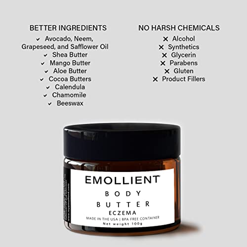 Emollient for Dry Skin & Eczema Handmade Butter Made with Essential Oils, Packed with Vitamins and Antioxidants (Sensitive Skin, 100 grams)