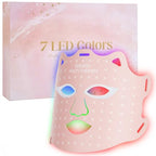 Red Light Therapy for Face, 7 Colors LED Face Mask Light Therapy At Home, Led Face Mask Light Therapy, Pink