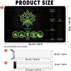 MTG Playmat with Play Zones – Magic Play mat Card Game Mat for Magic The Gathering, Lotus & Basic Lands Design, 24x14 inch, Stitched Edge, Non-Slip Base with Prismatic Playmat Tube-Green Zone