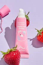 TONYMOLY x Squishmallow Easter Basket Stuffer Patty Keychain Strawberry Shortcake Lip Gloss - Sheer Pigmented Glossy Lip Stain, Hydrating Nourishing High Shine, Non-Sticky, Tinted Pink, 11ml
