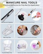 LOUINSTIC Polygel Slip Solution Liquid - 120ml Poly Nail Gel Slip Solutions Anti-stick Slip Solution for Polygels Nail colors