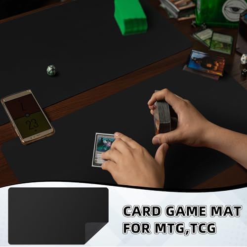 Yexiya 8 Pcs Card Game Mats 14 x 24 Inch Sublimation Blanks Playmat for Trading Board Game Smooth Rubber Playing Mat for Games, Mouse Pad (Black)