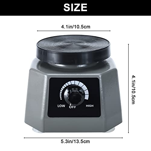 NORJIN 4 Inch Lab Vibrator, Round Shaker Oscillator Gypsum Mixing Machine 110V/100W Lab Equipment