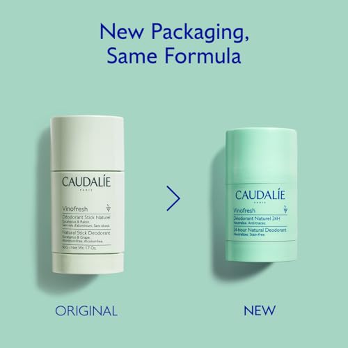 Caudalie Vinofresh Natural Deodorant Stick, Aluminum Free and Alcohol Free, with Eucalyptus & Grape