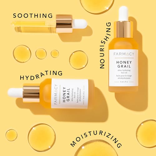 Farmacy Hydrating Face Oil - Honey Grail Nourishing Oil for Skin & Hair - Infused with Sea Buckthorn Oil, Rosehip Oil & Buckwheat Honey to Moisturize & Maintain a Healthy Skin Barrier (30ml)
