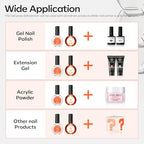 modelones 30 ml Nail Dehydrator and Primer, Acid Free Natural Nail Prep Dehydrate & Bond Primer Kit, Hema-Free Acrylic Nail Supplies Primer Top Coat