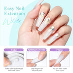 MIZHSE Solid Builder Gel for Nails, 60g White 3D Gel Nail Art Sculpture Gel Non-Sticky Carving Nail Extension Soak Off UV LED Hard Gel for Nail Salon Home DIY Manicure
