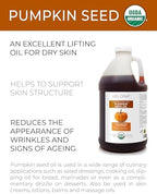 velona Pumpkin Seed Oil USDA Certified Organic - 64 fl oz | 100% Pure and Natural Carrier Oil | Unrefined, Cold Pressed