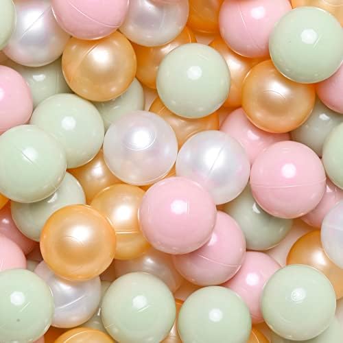 GOGOSO Ball Pits Balls for Toddlers Pack of 50 100 200 Plastics Shape Ball Non-Phthalate Non-BPA Non-Toxic 2.2-Inch Crush Proof Play Balls