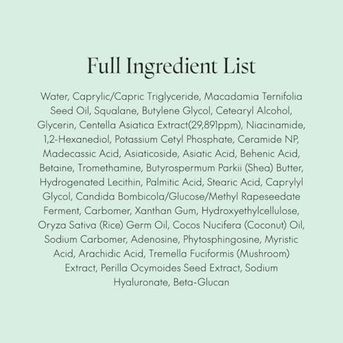 PURITO Centella Unscented Cream, Korean Centella, for All Skin Types, Soothing, Facial Cream for face, K-Beauty, Korean Skin Care, 50ml 1.7 fl.oz