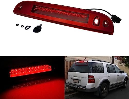 OQHAIR 3rd Third Brake Light 1x Red Lens LED Third 3RD Brake Light Stop Parking Lamp For Mercury Mountaineer 2002-2010