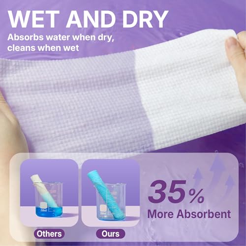 Disposable Face Towels, 10" x 12", Ultra Thick Face Towelettes for Sensitive Skin, Extra Soft Makeup Remover Dry Wipes, 100 Count
