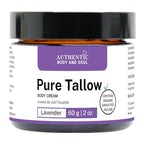 Certified Organic Beef Tallow with Organic Ingredients for Sensitive Skin Cream. Delivers Intense Hydration for All Skin Types (Lavender-2oz)