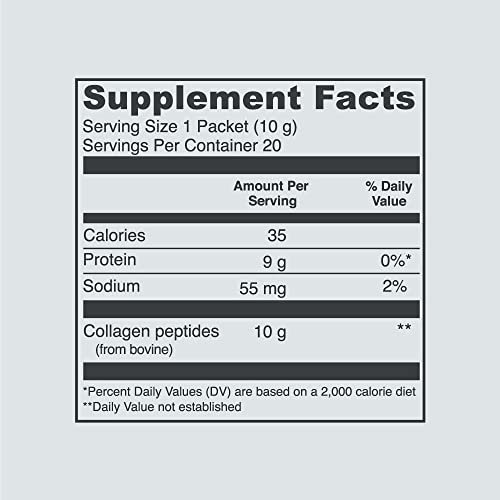 Vital Proteins Collagen Peptides Powder Supplement Travel Packs, Hydrolyzed Collagen for Skin Hair Nail Joint - Dairy & Gluten Free - 10g per Serving - Zero Sugar - Unflavored (20ct per Box)