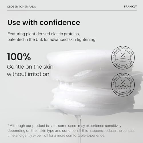 Frankly Closer Toner Pads 70pcs | Pore Minimizing & Moisturizing Jelly Pads for Smooth Skin | 9 Peptides, Vegan Collagen & Rice Extract | Vegan, All skin types, Korean Skincare | Valentines Day Gifts