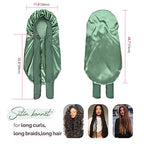 YANIBEST Silk Bonnet for Sleeping Women Braid Bonnet for Long Hair with Tie Band Satin Bonnet for Braids Hair Sleeping Cap