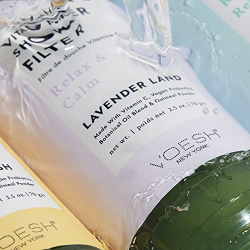 VOESH Vitamin C Shower Filter, Shower Aromatherapy, Water Purifier, Water Softener, Vegan Probiotics, Spa Shower Head, Water Filter, Shower Self-Care