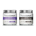 Magnesium Body Lotion Bundle | Support for Sleep, Heart, Bone, Nerve, Gut and Muscle Health | Topical Cream Safe for Kids | Lavender & Unscented | 2 x 4 fl oz