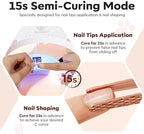 Modelones UV LED Nail Lamp, Gooseneck UV Lamp for Gel x Nails, 48 W Nail Light for Gel Nail Polish with 3 Timers and LCD Display, UV Light for Gel Nails, LED Nail Lamp for Fast Curing