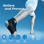 LP SUPPORT 768CN Ankle Stabilizar Brace - Achilles Tendon Strap for Tendonitis, Sprains, Strains Pain Relief and Recovery - Ankle Support for Women and Men - (Black, XL, 1pcs)